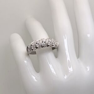 Final Sale! Elegant 14K White Gold And Diamond Wedding Band 1 CTW